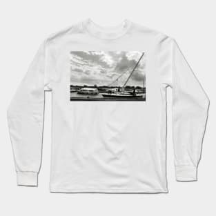 Lowering the Mast at Potter Heigham on the Norfolk Broads, UK Long Sleeve T-Shirt